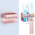 Electric Toothbrush Head Holder, Electric Toothbrush Holders Wall Mounted, Electric Head Holder, Brush Head Storage, Brush Head Holder Toothpaste Holder for Bathrooms (Rose Gold, Small)