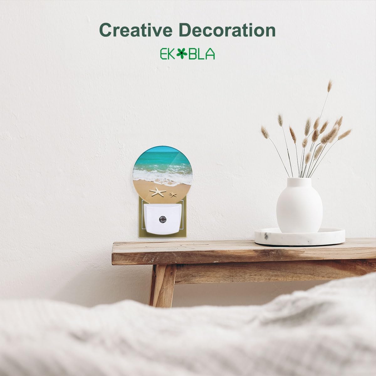 EKOBLA Ocean Night Light, Plug in Nightlight with Dusk to Dawn Sensor