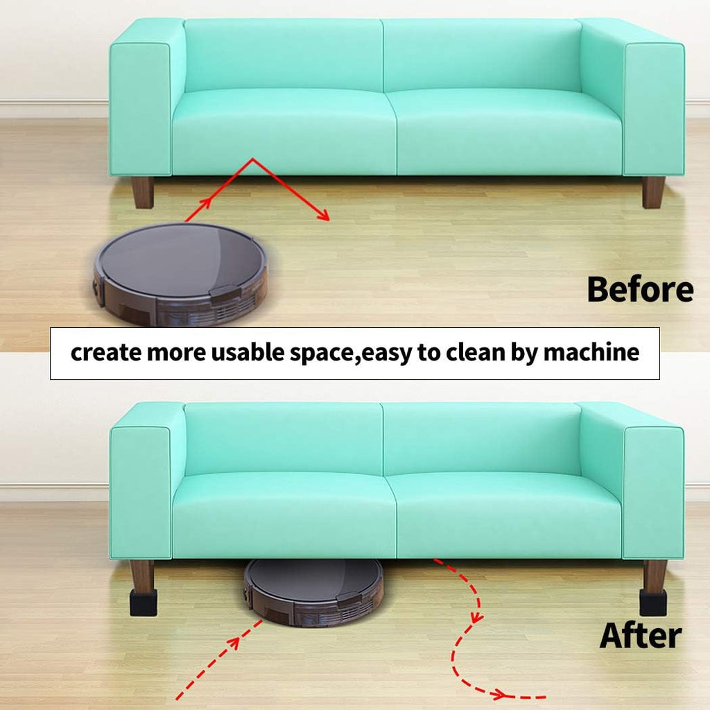 Ezprotekt 2 Inch Bed Riser - Solid Steel Self Adhesive Furniture Riser or Bed Lift, Creates an Additional 2 Inches of Height for Table, Chair, Desk or Sofa (4Pack,2 Inch Black)