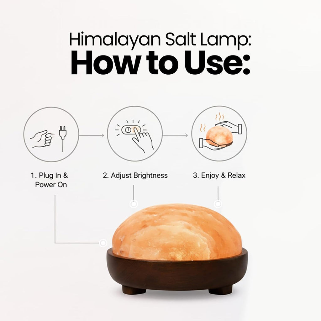 Himalayan Salt Lamp, Dome Shape, for Home Spa Relaxation