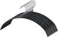 Tosnail 10 Pack Black Super Grippy Slip-Reducing Contour Shirt Hangers, Sweater Hangers, Dimple & Crease Free Hanger Solution - Black