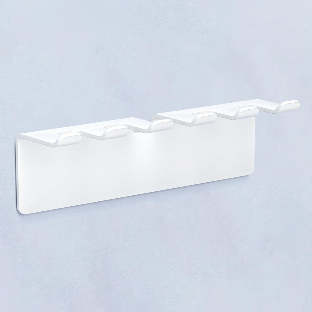 Toothbrush Holder, Electric Toothbrush Head Holder Wall Mounted Non Screw, Metal Toothbrush Holders for Bathroom, Self Adhesive Tooth Brush Holder Toothbrush Organiser (White, Medium)