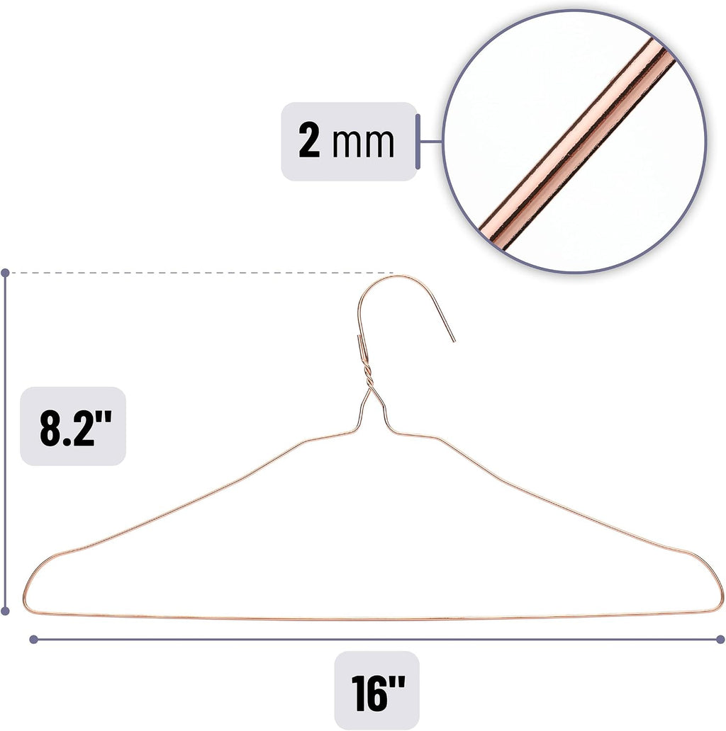 Mr. Pen- Metal Wire Hangers, 10 Pack, Rose Gold