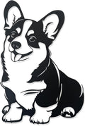 Corgi Metal Wall Décor,Gifts for Corgi Lovers,7x11"Lovely Black Decorations,Unique Iron Dog Statue,Dog Room Decor, Cartoon Animal 3d Wall Art for Bedroom,LivingRoom,Garden,Cafe,Outdoor Wall Hanging Decor