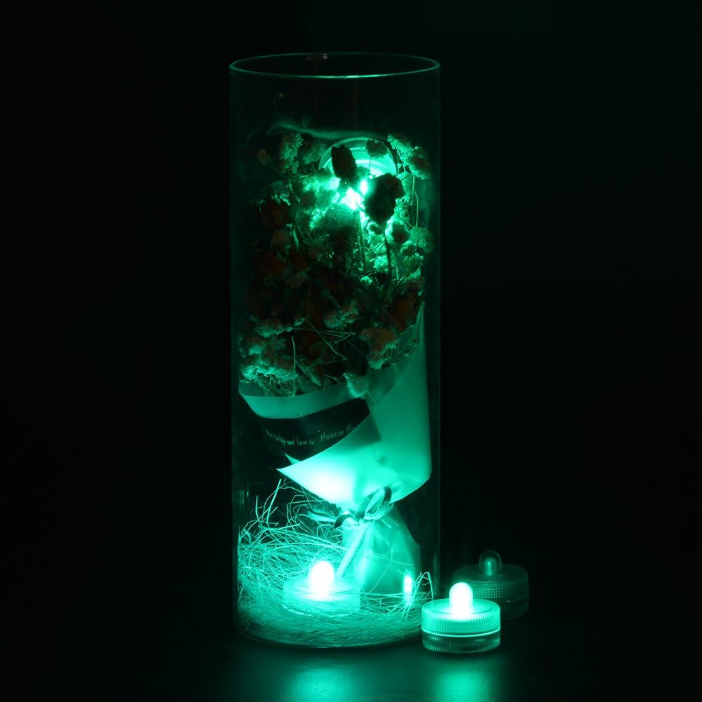 Halloween Submersible LED Lights cr2032 Battery Powered (Pack of 12) (Teal)