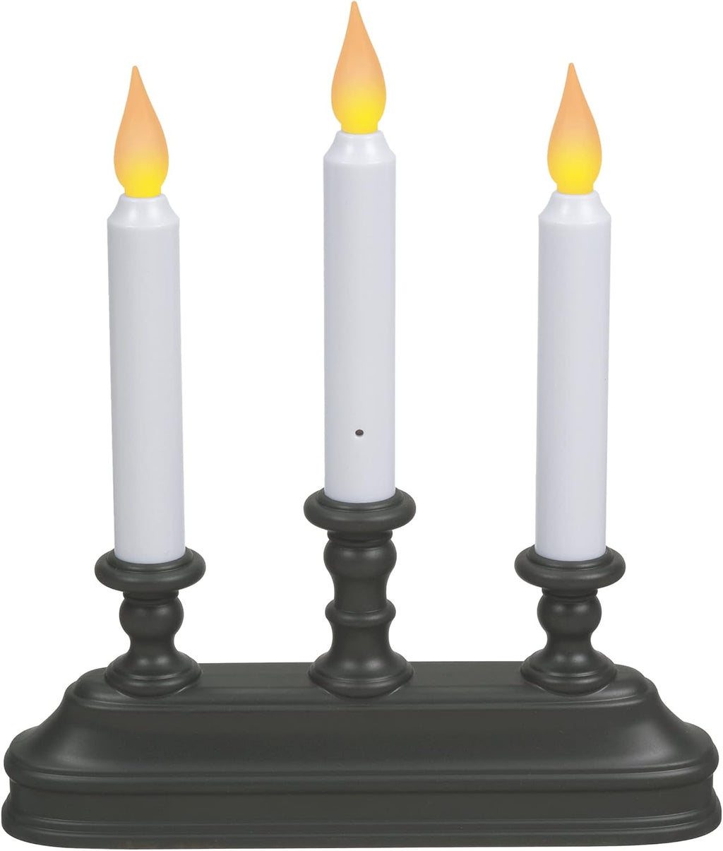 Xodus Battery Operated Window Candles, Aged Bronze, Candelabra, 3 Pack