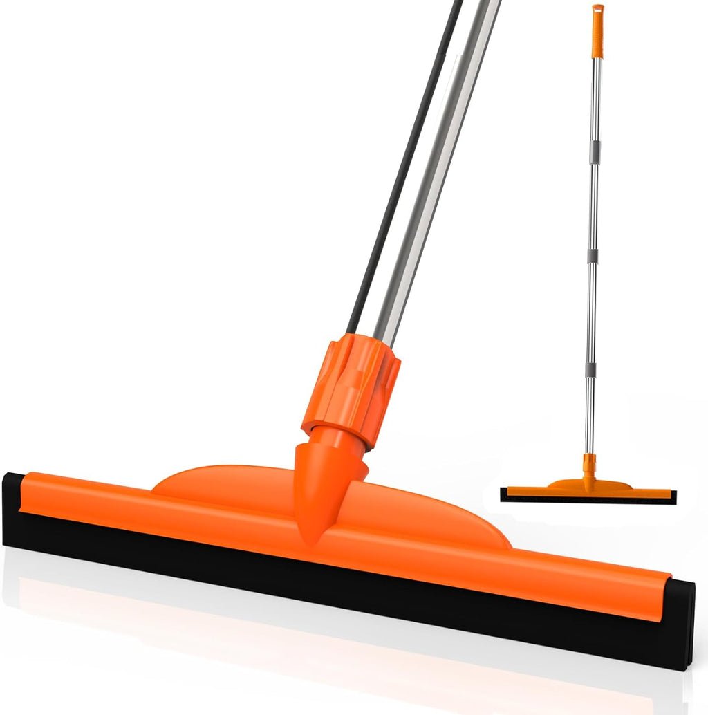 ITTAR Heavy-Duty Floor Squeegee, 62" Adjustable Handle, EVA Foam Blade, Ideal for Concrete, Garage, Patio & More