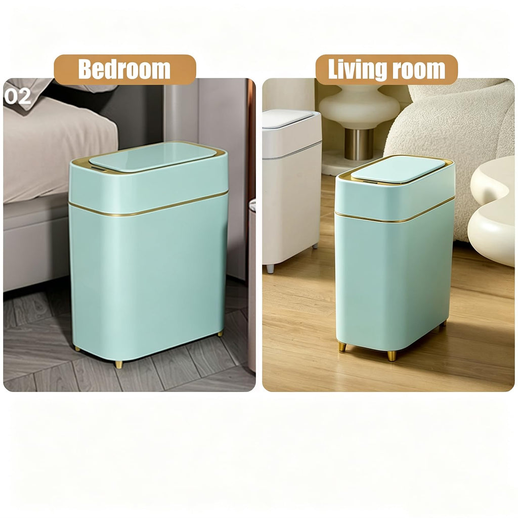 Yatmung Touchless Bathroom Trash Can with Lid - Motion Sensor Trash Can