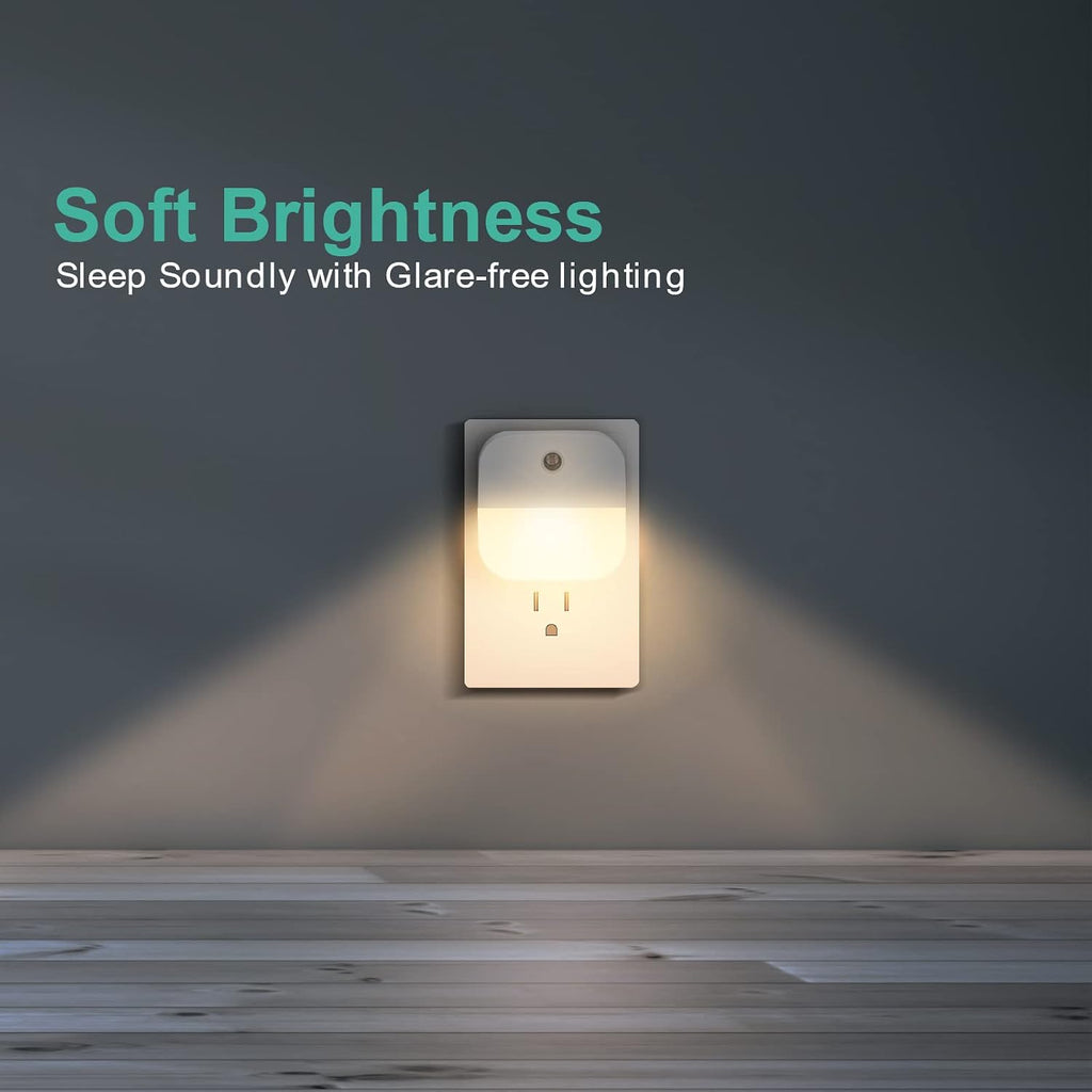 6 Pack Night Light, Night Lights Plug into, Warm LED Nightlights
