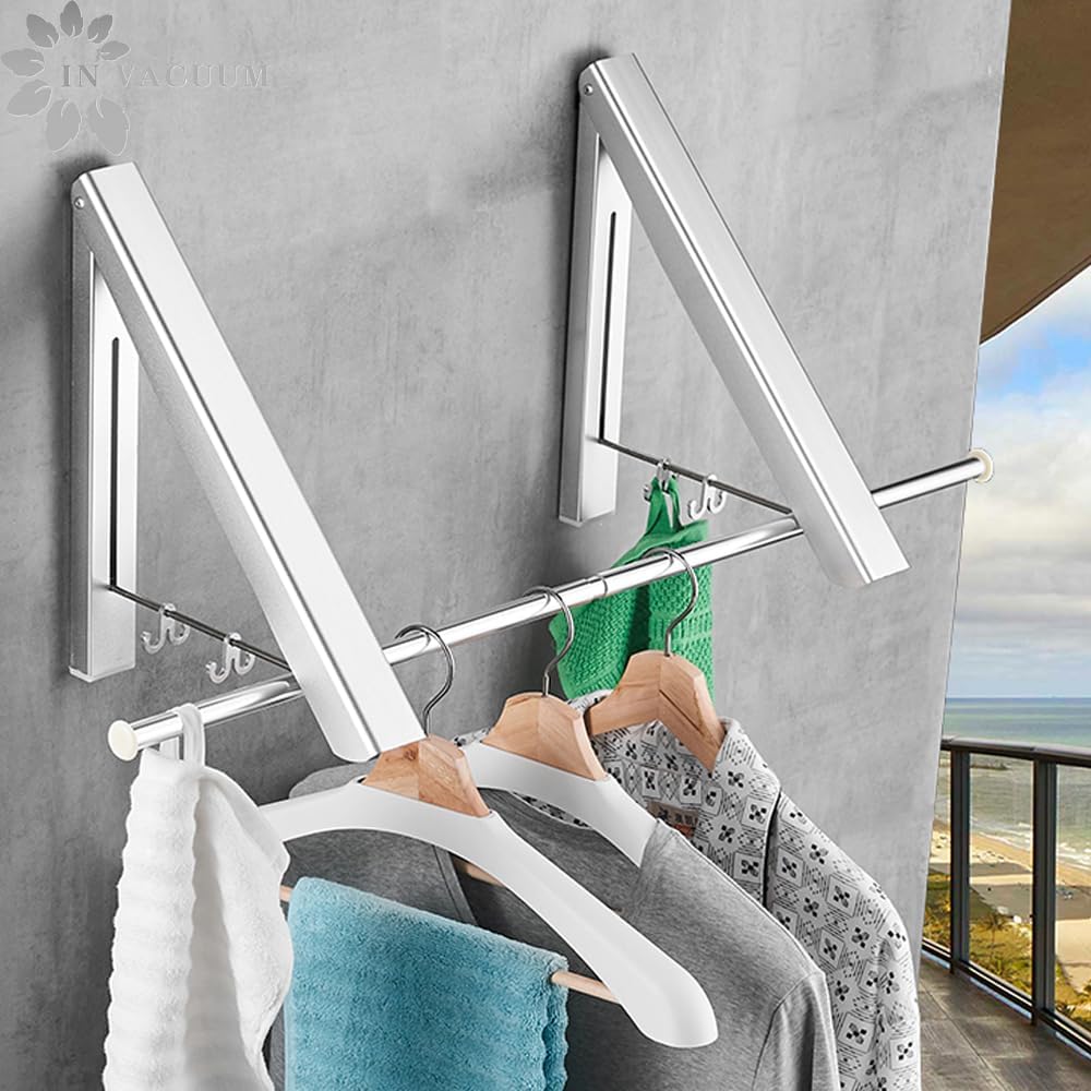 Clothes Drying Rack Folding Indoor, Wall Mounted Drying Racks for Laundry