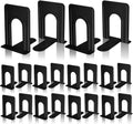 Book Ends, Metal BookEnds Heavy Duty bookend (Black 10 Pair)