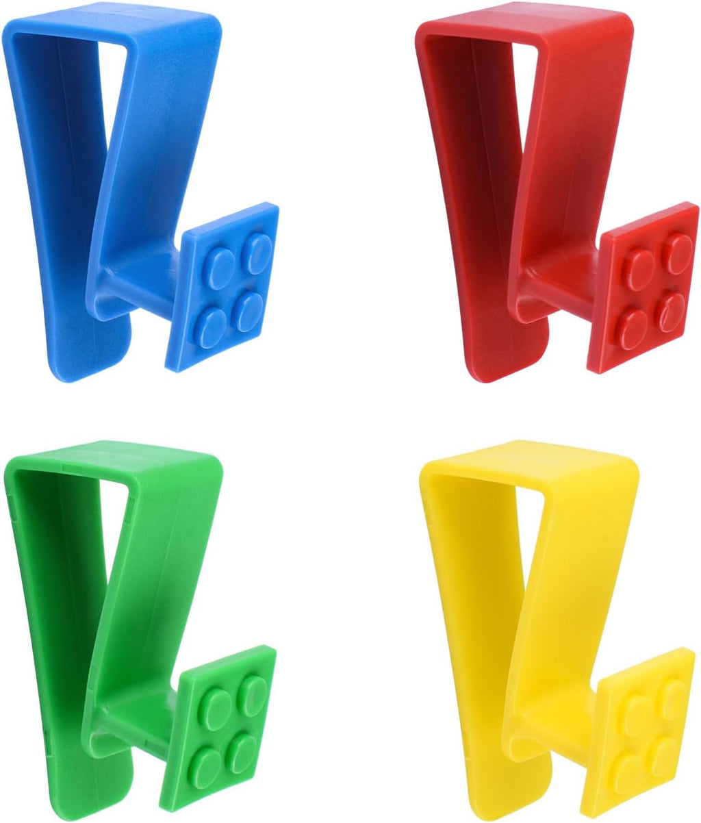 4Pcs Over Cabinet Door Hooks Plastic Over The Door Single Hook Space-Saving Hanger Extender Clips Multi-Purpose Hook for Kitchen Bathroom(Colorful)