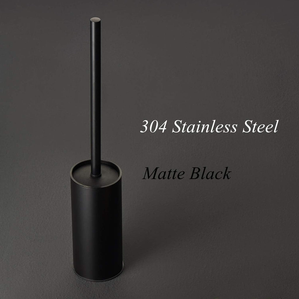 BGL Stainless Steel 304 Black Toilet Bowl Brush and Holder Set Cleaning Tool Holder with Toilet Brush
