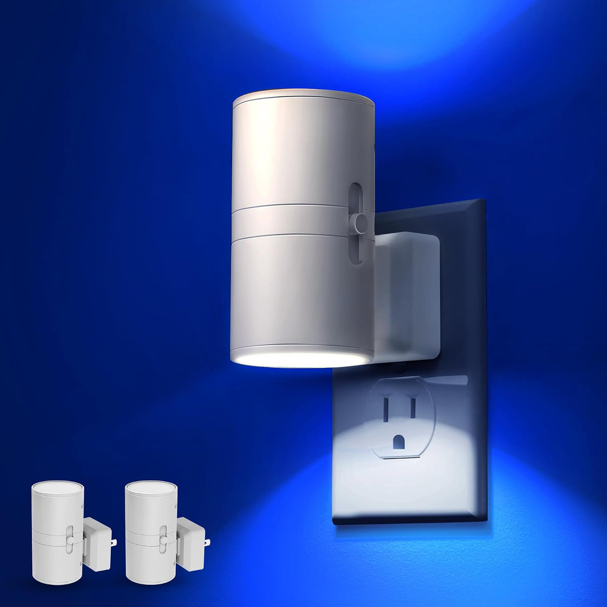 L LOHAS LED Night Light, Calm Blue Night Lights Plug into Wall,Light Sensor