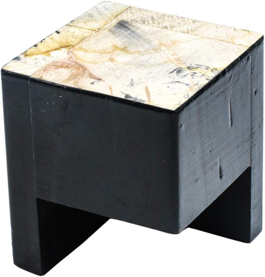 Mysummer Pack of 4 Furniture Risers Square Black Bed Risers, Add 2" Height to Sofa,Desks,Tables and Chairs Creat Underbed Storage Wood Furniture Legs
