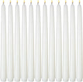 10 Inch White Taper Candles, 12 Pack Unscented Candlesticks for Wedding Christmas Seasonal Celebration and Daily Home Decoration
