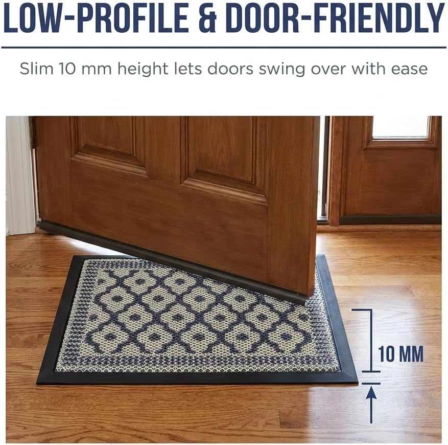 Muddy Mat® Meshy Mat® Door Mat Heavy-Duty Quick-Dry Floor Mat, Sand & Dirt Trapper for Indoor & Outdoor, Ideal for Entrance, Mudrooms,Patios & Garages,Low-Profile,Non-Slip,Washable– Tile 16"x24"x0.4"