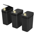 FRESHLIX 3 Pack Bathroom Trash Can 2.5 Gallon Small Touchless Automatic Motion Sensor Trash Cans Slim Waterproof Garbage Bin with Lid for Kitchen, Office, Bedroom Black