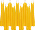 DEYBBY Beeswax Taper Candles, 8 Inch, Unscented, Natural, 18 Pack
