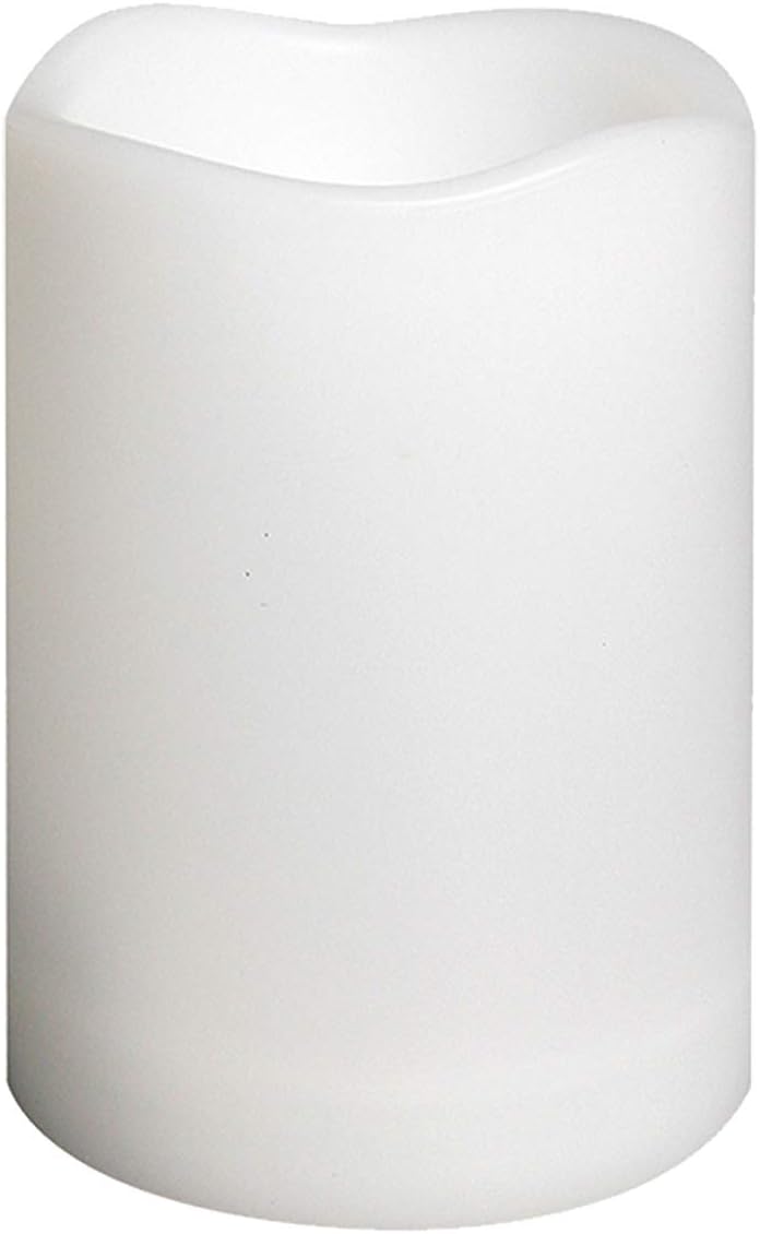 Waterproof Outdoor Flameless Pillar Candle with Timer, 1 Pack, 3” x 4”