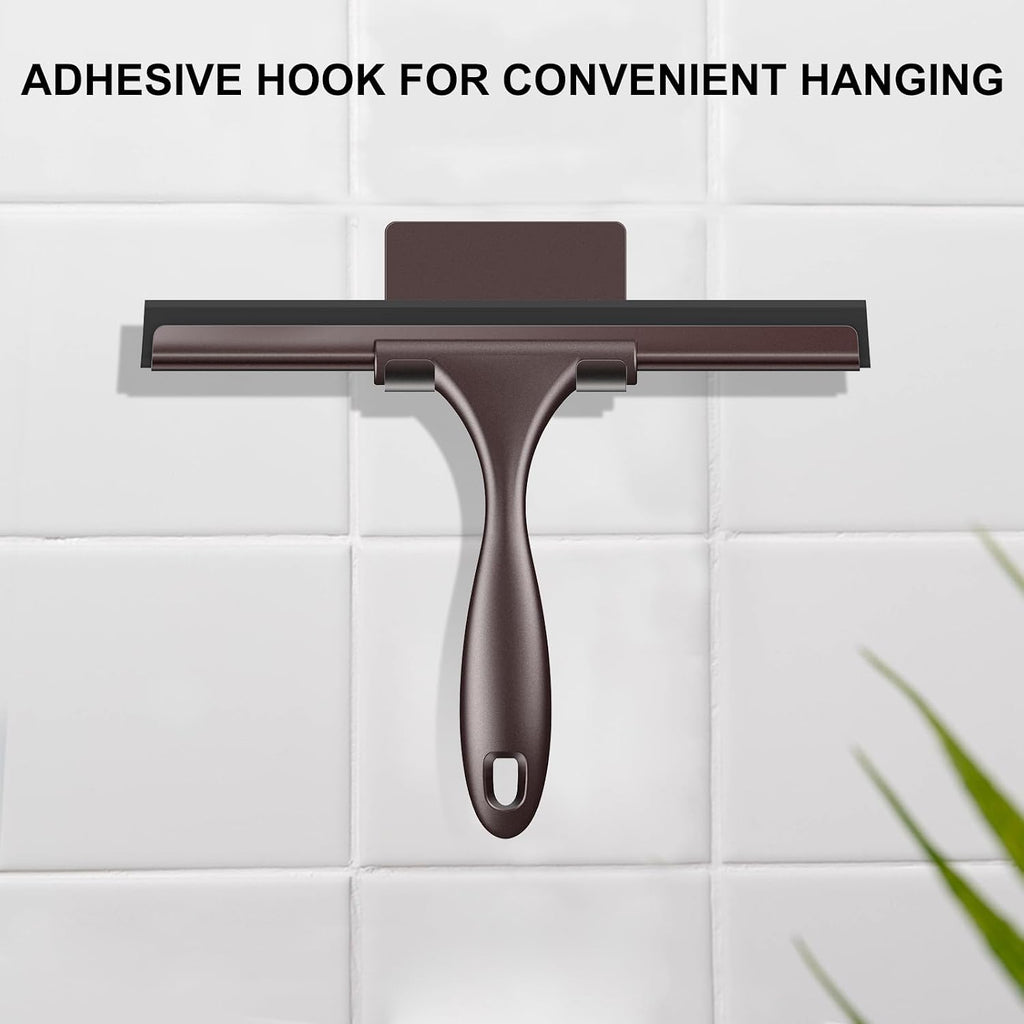 SetSail Squeegee for Shower Glass Door, 10 Inches, Bronze