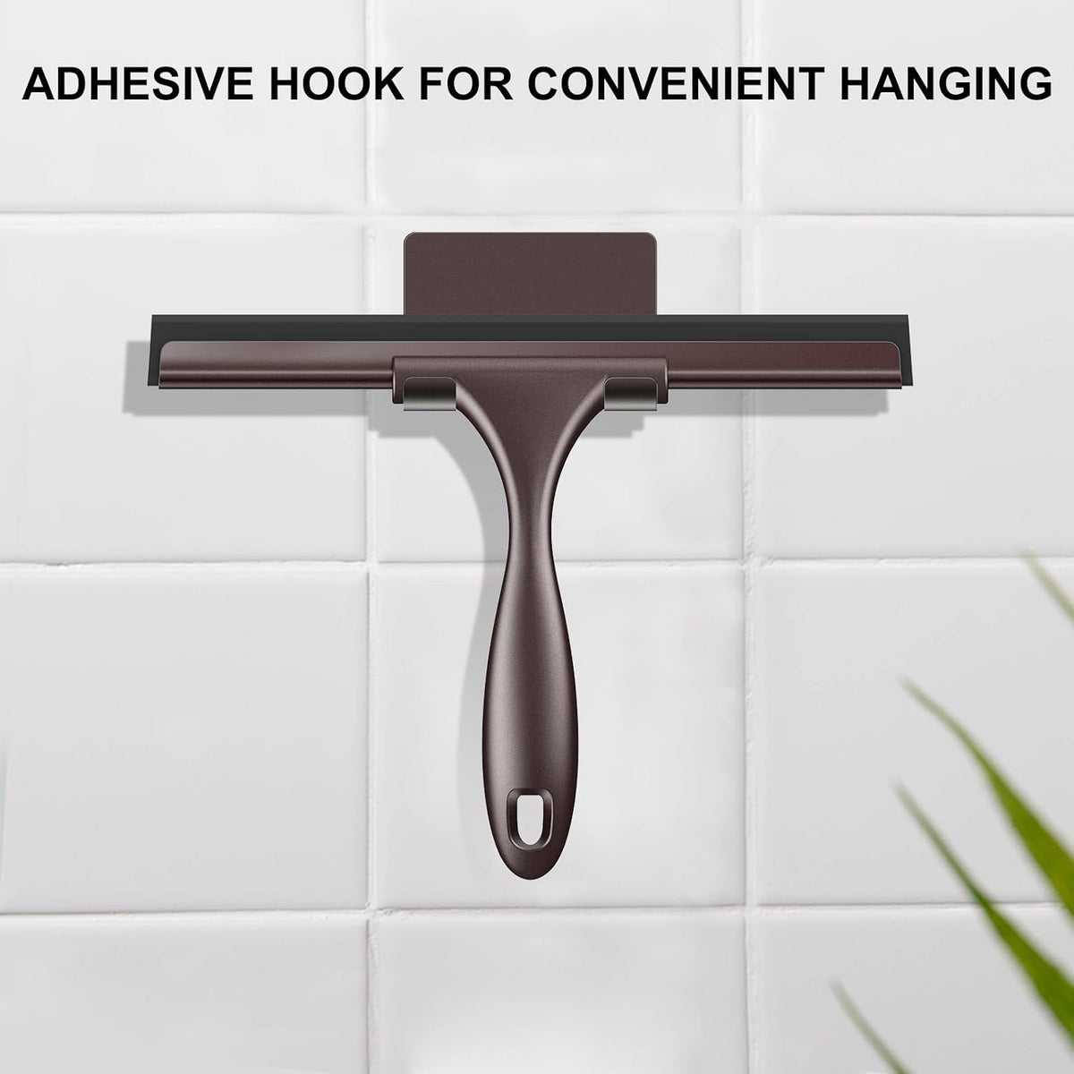 SetSail Squeegee for Shower Glass Door, 10 Inches, Bronze