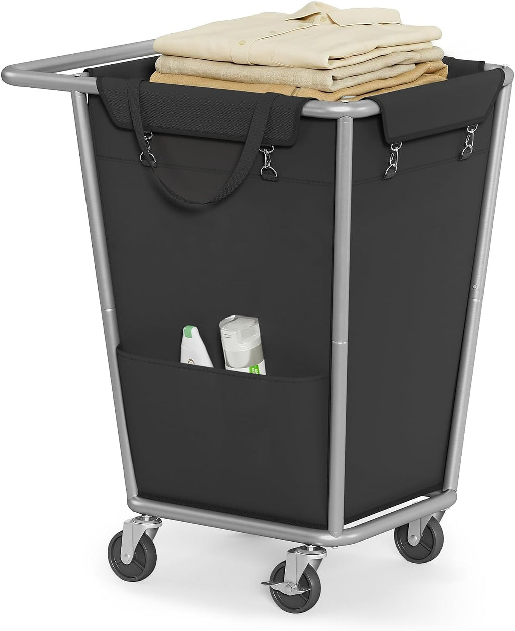 SONGMICS 1-Section Laundry Basket with Wheels, 34.3 Gallons (130 L) Hamper