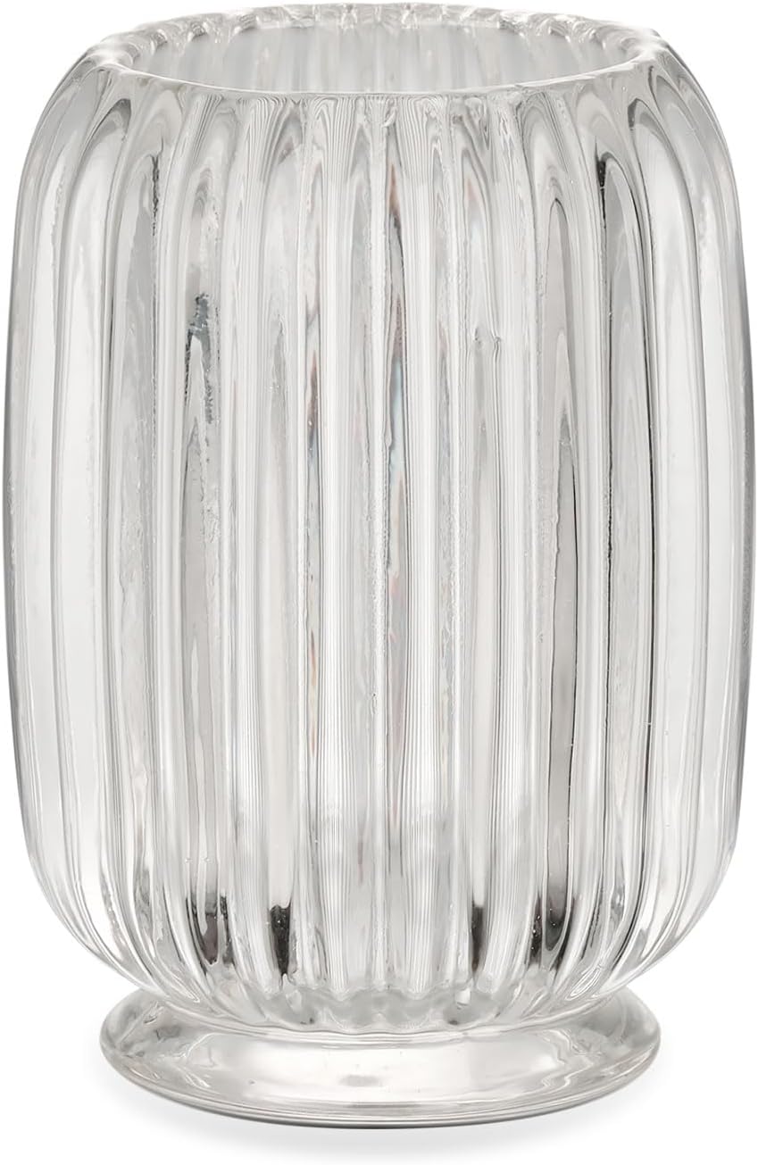 VanEnjoy Clear Toothbrush Cup Glass Toothbrush Holder for Bathroom, Unique Toothbrush Holder
