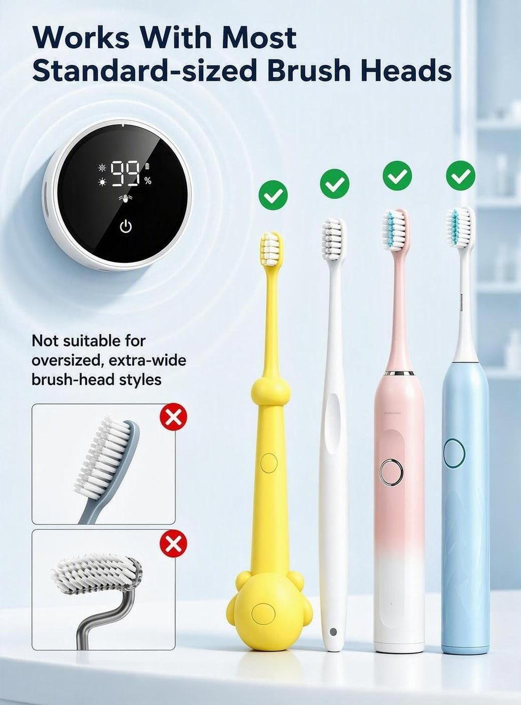UV Toothbrush Sanitizer Toothbrush Holders with Infrared Sensor
