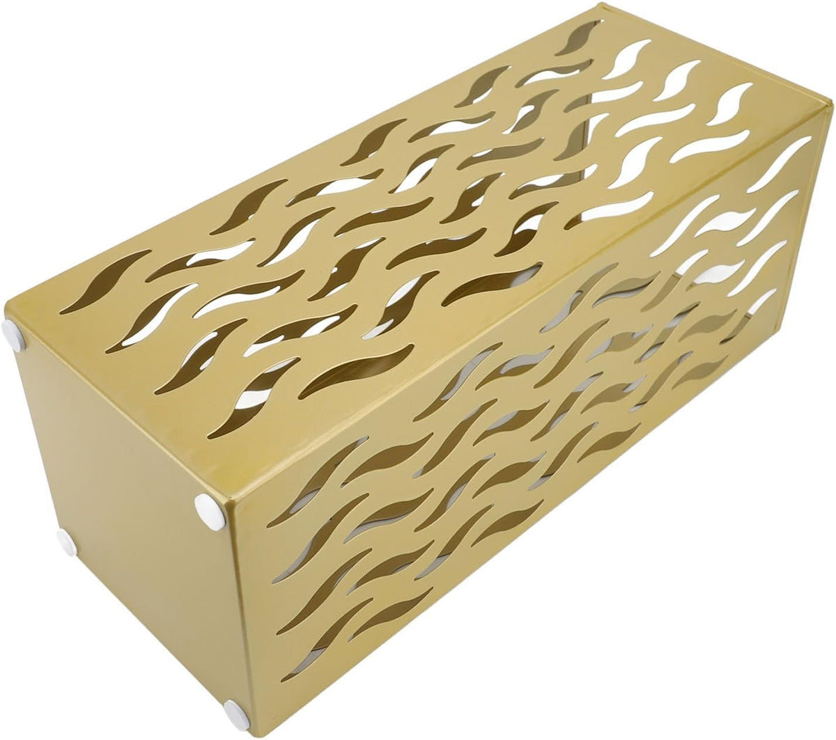Metal Umbrella Holder, Square Umbrella Stand Rack for Entryway, 6.3" x 6.3" x 16.5" (Gold)