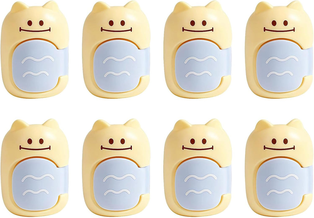Cat Shaped Bed Sheet Clips, Sheet Grippers, 8 Pack (8, Yellow)