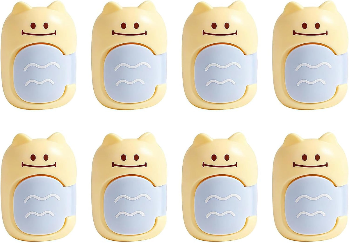Cat Shaped Bed Sheet Clips, Sheet Grippers, 8 Pack (8, Yellow)