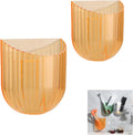 Adhesive Wall Mount Storage Caddy, Pen & Remote Holder (Yellow 2PCS)