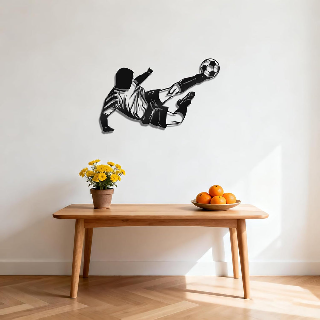Paquesta Soccer Wall Decor Metal Soccer Wall Art Gifts for Boys Men Soccer Room Decor for Boys Room