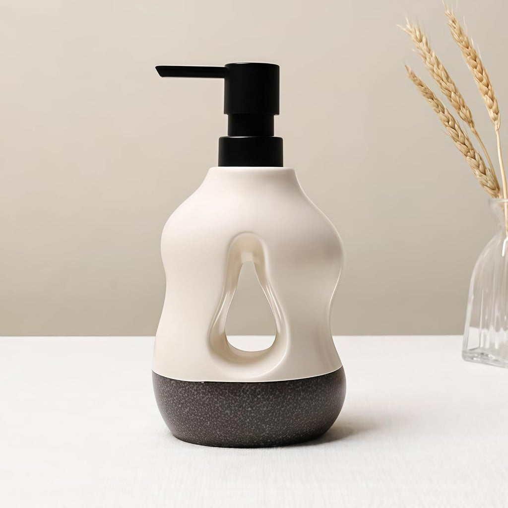 BosilunLife Ceramic Soap Dispenser - Soap Pump Dispenser Bathroom Kitchen