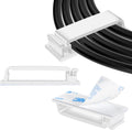 XHF 40 PCS Self Adhesive Cable Clips(XL) White,Wire Clips Cable Management Wire Organizer Cord Holder for Under Desk, Car, Wall, TV PC Ethernet Cable