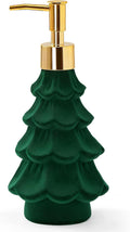 Christmas Soap Dispenser,Flocked Green Christmas Tree for Bathroom Kitchen