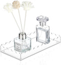 Acrylic Bathroom Vanity Tray 7.9", Soap Dispenser Decorative Scalloped Tray