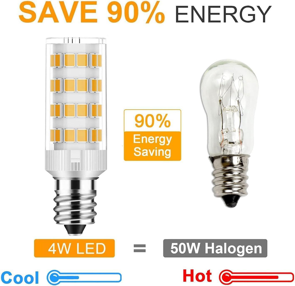 Salt Lamp Bulbs E12 T20 C7 5W 110V 2700K Warm White Light 500lm for Himalayan Salt Lamps & C7 Replacement Bulbs, Dimmable,Night Lights - 5Pack (5)