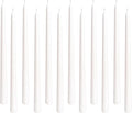 Taper Candles 10 Inch 12 Pack White – CW Studio Unscented Smokeless Candlesticks, 7-8 Hour Clean Burn – Elegant Dinner Table Centerpiece for Wedding, Holiday Decor & Romantic Dinners