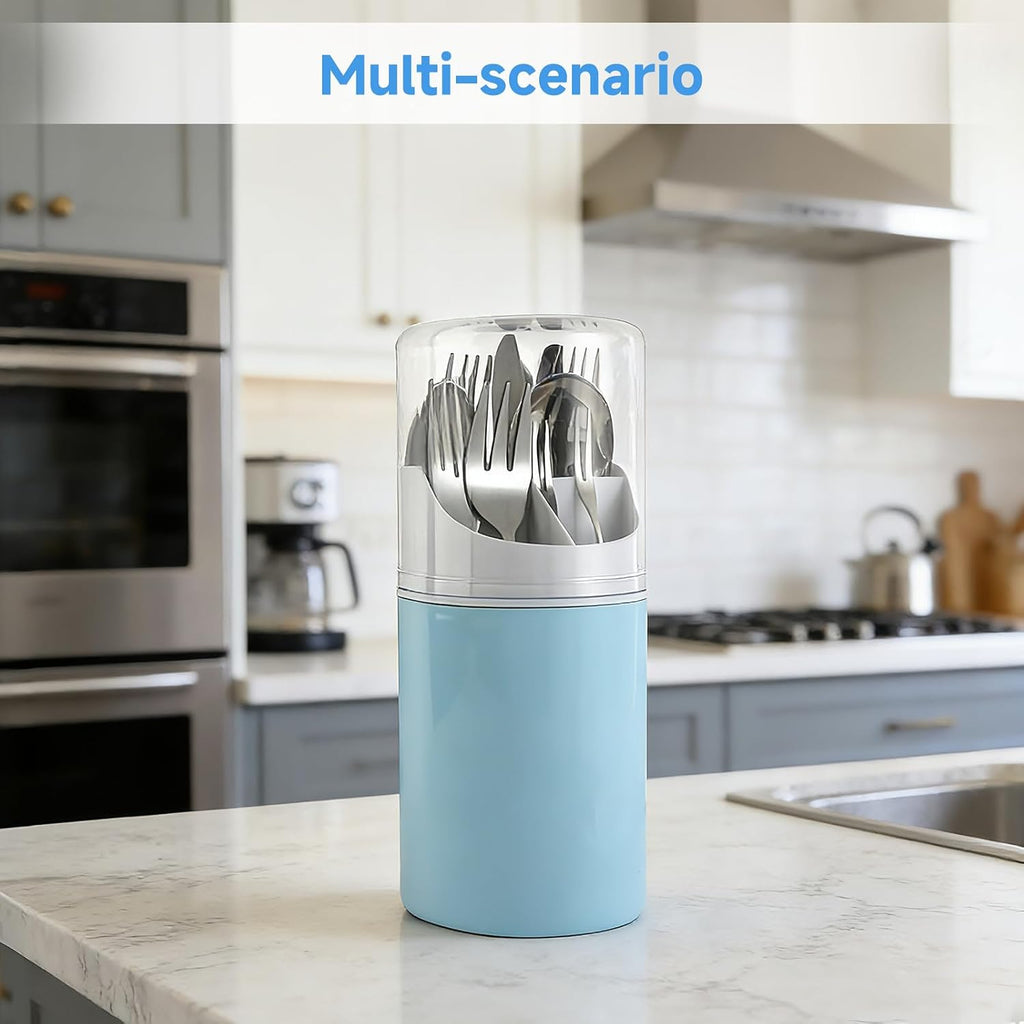 Toothbrush Organizer with Cover,4 Slots for Bathroom Toothbrush Holders,Dustproof Design,with Wall Mounted,Electric Toothbrush Holder and Toothpaste Holder,Bathroom Countertop Storage