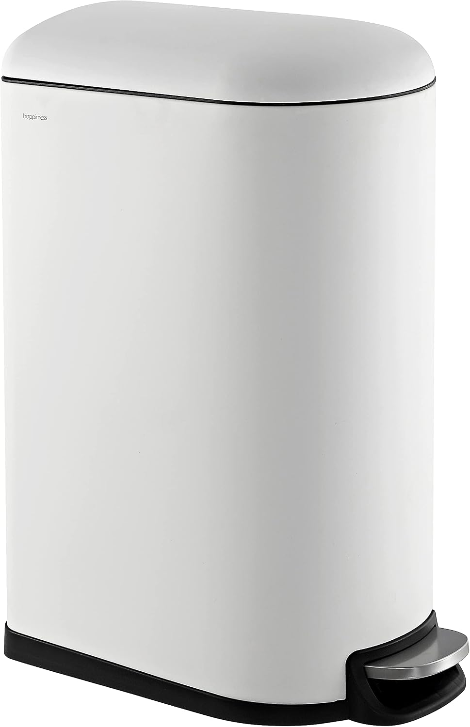 happimess Roland Mini 2.6 Gal Step Trash Can Soft-Close, Cotton White