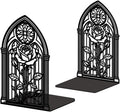 Peacoblue 4.7"x3.5"x7.1" Metal Bookends, Heavy Duty Book Ends for Shelves