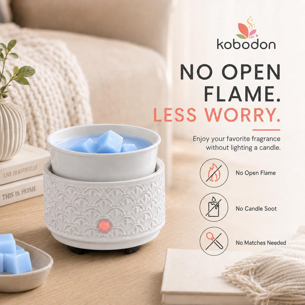 Ceramic Wax Melt Warmer 3-in-1 Electric Wax Warmer Fragrance Candle