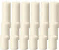 18Pcs Ivory Pillar Candles Bulk, Unscented Dripless Wax Candle Set