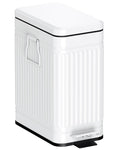 Small Trash Can with Lid, 2.6 Gal Dog Poop Trash Can, White