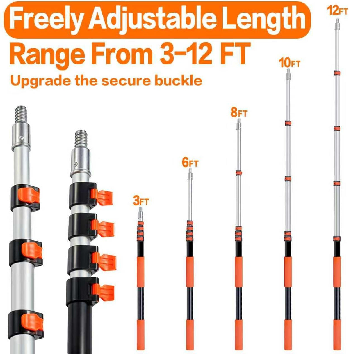 20FT High Reach Duster Cleaning Kit with 5-13 FTExtension Pole