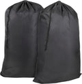 Washable Drawstring Laundry Bags 2 Pack Extra Large Heavy Duty College Dorm Dirty Laundry Clothes Travel Bag and Gym Clothes Bag for Guys and Girls (Black)
