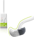 Marbrasse Bathroom Toilet Bowl Brush and Holder, Curved Design Dismount Toilet Brush for Deep Cleaning Under Rim, Best Toilet Brush Set, CompactToilet BowlCleaner Brush for Bathroom, 1 Pack