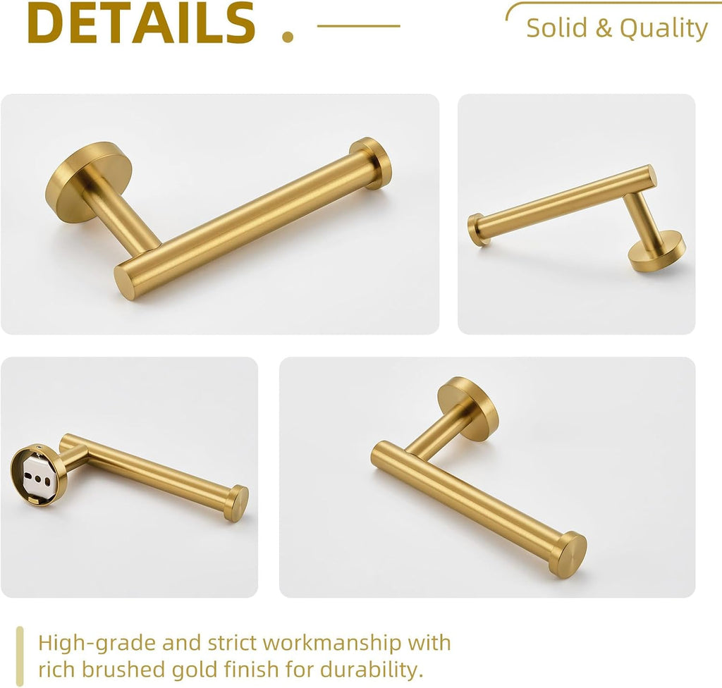 Angle Simple Toilet Paper Holder Brushed Dark Gold, Toilet Roll Holder